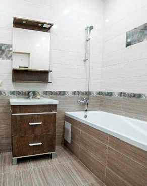 укладка плитки в ванной